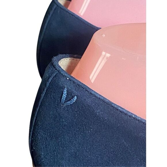 Vionic Willa Wedge Navy Blue Suede Water Repellent Slip On Loafer Shoes Sz 10 - Picture 6 of 11
